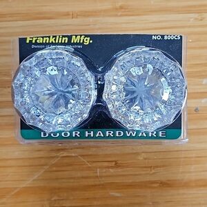 Crystal Glass Door Knobs Franklin Mfg 800CS Complete Set